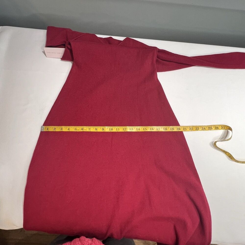 Rachel Parcell Red Romba Midi Sweater Dress Sz S Red A-line Classic Valentine - Picture 10 of 13